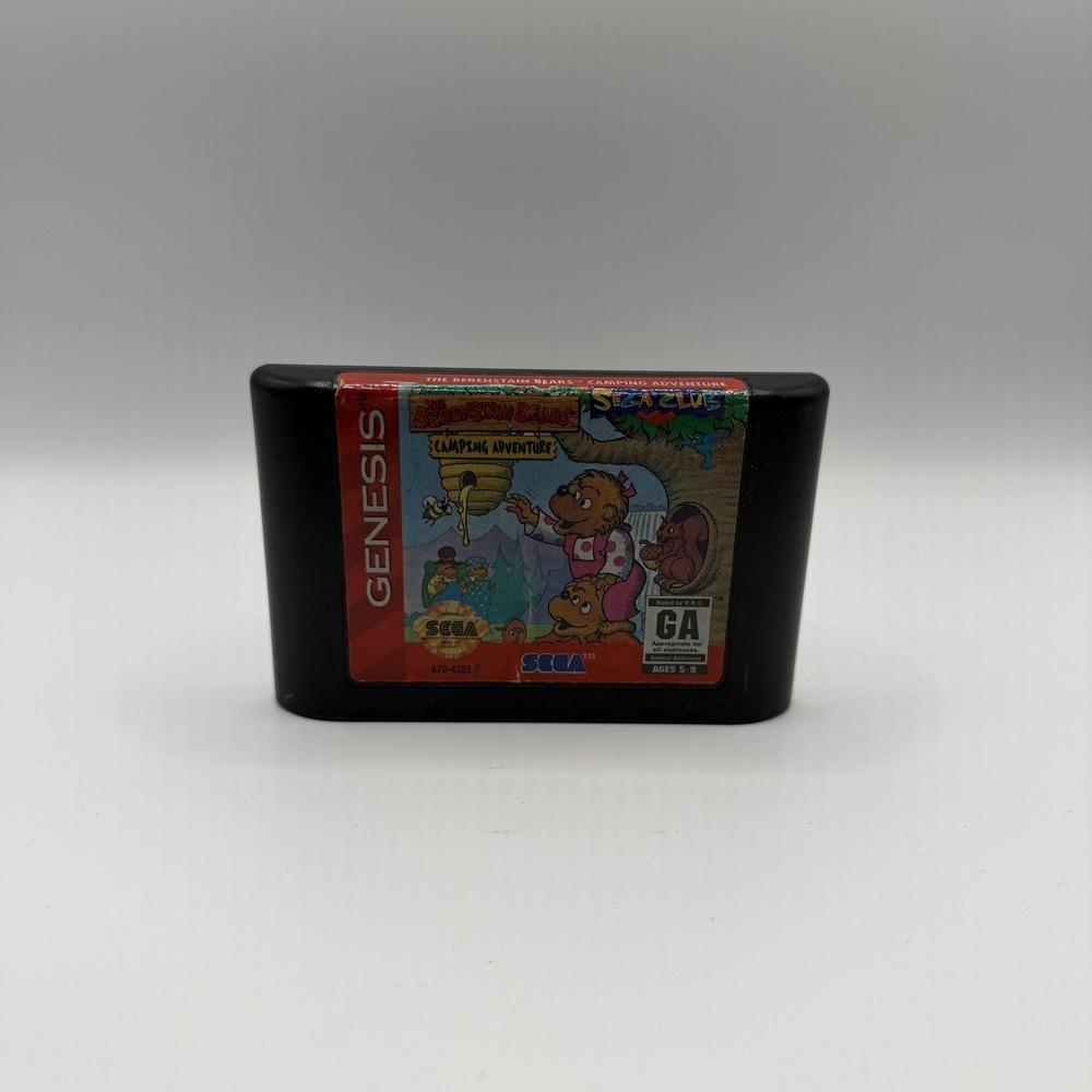 The Berenstain Bears' Camping Adventure Sega Genesis Game GA NTSC-U/C Cart Only